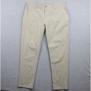Rhoback Pants Mens 38x32 Delta Performance Golf Trousers Stretch Flex Beige